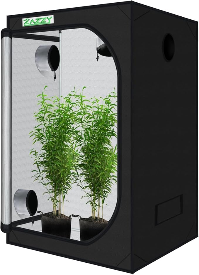 Zazzy 60"x60"x78" Heavy Duty Dark Room Hydroponic Grow Tent